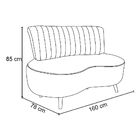 Sofá 2 Lugares Living 160cm Pé Palito Maraú Veludo K01 - D'ro