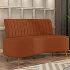 Sofá 2 Lugares Living 160cm Pé Palito Maraú Veludo K01 - D'ro