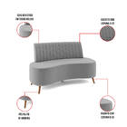 Sofá 2 Lugares Living 160cm Pé Palito Maraú Veludo K01 - D'ro