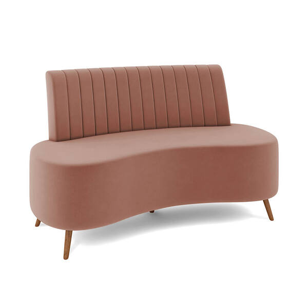 Sofá 2 Lugares Living 160cm Pé Palito Maraú Veludo K01 - D'ro