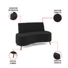 Sofá 2 Lugares Living 160cm Pé Palito Maraú Veludo Preto K01