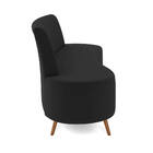 Sofá 2 Lugares Living 160cm Pé Palito Maraú Veludo Preto K01