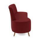 Sofá 2 Lugares Living 160cm Pé Palito Maraú Veludo Vermelho K