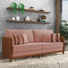 Sofá 2 Lugares Living 172cm Pé Madeira Valença Marrom/veludo
