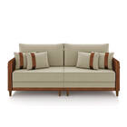 Sofá 2 Lugares Living 172cm Pé Madeira Valença Marrom/veludo