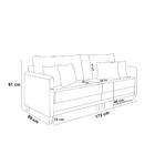 Sofá 2 Lugares Living 172cm Pé Madeira Valença Nozes/veludo R