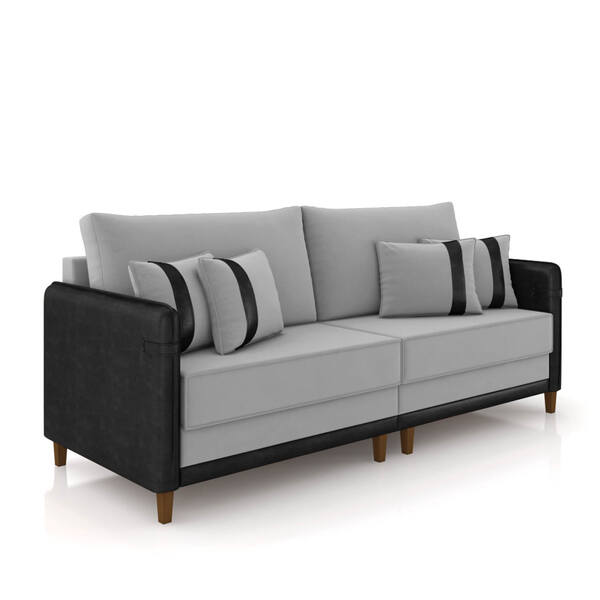 Sofá 2 Lugares Living 172cm Pé Madeira Valença Pto/veludo K01