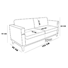 Sofá 2 Lugares Living 182cm Para Sala Juliette Base De Madeir