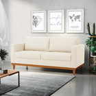 Sofá 2 Lugares Living 182cm Para Sala Juliette Base De Madeir