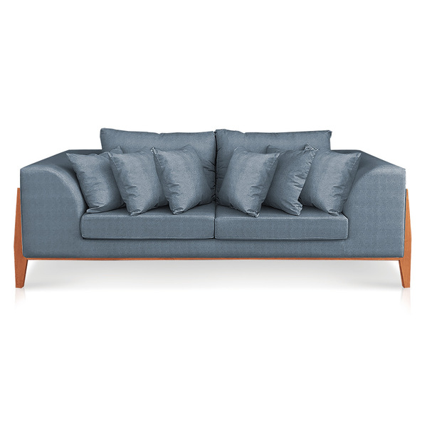 Sofá 2 Lugares Living 225cm Base De Madeira Lucy D128 Zig Zag