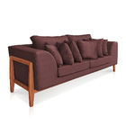 Sofá 2 Lugares Living 225cm Base De Madeira Lucy D129 Zig Zag