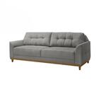 Sofá 2 Lugares Living Linho 2.0 Cinza Escuro Verona Luapa Est