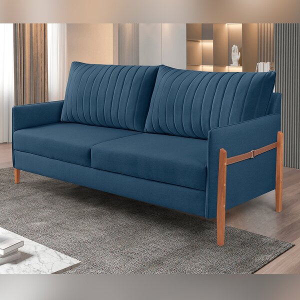 Sofá 2 Lugares Living Orion Design Ergonômico Azul Marinho