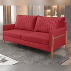 Sofá 2 Lugares Living Orion Design Ergonômico Vermelho