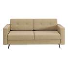 Sofá 2 Lugares Living Pé Palito Linho Cotton Bege