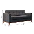 Sofá 2 Lugares Living Pés E Base Em Madeira Linho Cotton Graf