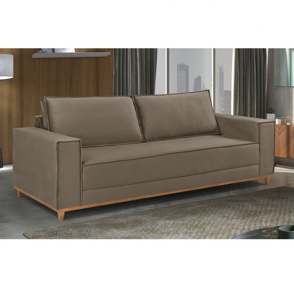 Sofá 2 Lugares Living Veludo Madrid  Bege