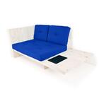 Sofá 2 Lugares Londres Pinus Natural Azul