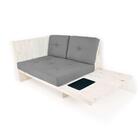 Sofá 2 Lugares Londres Pinus Natural Cinza