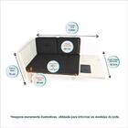 Sofá 2 Lugares Londres Pinus Natural Preto