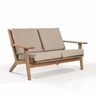 Sofá 2 Lugares Lótus Acquablock Castanho/fendi