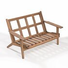 Sofá 2 Lugares Lótus Acquablock Castanho/fendi