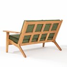 Sofá 2 Lugares Lótus Acquablock Jatobá/verde