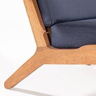 Sofá 2 Lugares Lótus Stain Játobá Acquablock Azul Jatobá/azul