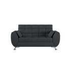 Sofá 2 Lugares Louise Suede Cinza