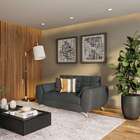 Sofá 2 Lugares Louise Suede Cinza