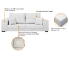 Sofá 2 Lugares Madri Suede - Doce Sonho Móveis - Branco