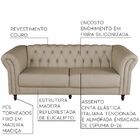 Sofá 2 Lugares Maggiore 180cm Couro Bege G58 - Gran Belo