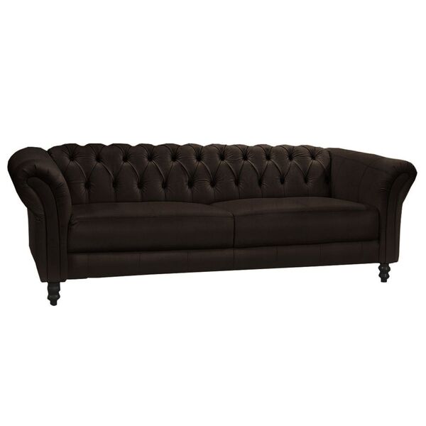 Sofá 2 Lugares Maggiore 180cm Couro Marrom Café - Gran Belo