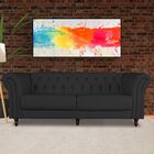 Sofá 2 Lugares Maggiore 180cm Couro Preto G58 - Gran Belo