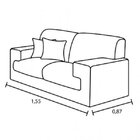 Sofá 2 Lugares Manuela  Cinza