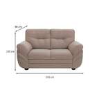 Sofá 2 Lugares Maranello Suede Bege