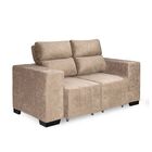 Sofá 2 Lugares Mari Retrátil Suede Palha - Império Estofados