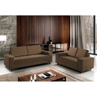 Sofá 2 Lugares Marrom Em Suede 1,50m Columbus