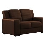 Sofá 2 Lugares Marrom Em Veludo 1,42m Siza
