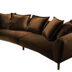 Sofá 2 Lugares Marrom Em Veludo 1,80m Vega