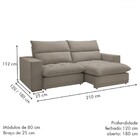 Sofá 2 Lugares Martinho Retrátil Veludo Bege Claro - Celflex