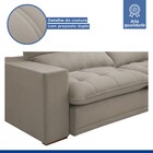 Sofá 2 Lugares Martinho Retrátil Veludo Bege Claro - Celflex