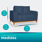 Sofá 2 Lugares Memphis Ultra Conforto Em Madeira Maciça E Sue