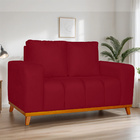 Sofá 2 Lugares Memphis Ultra Conforto Em Madeira Maciça E Sue