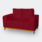 Sofá 2 Lugares Memphis Ultra Conforto Em Madeira Maciça E Sue