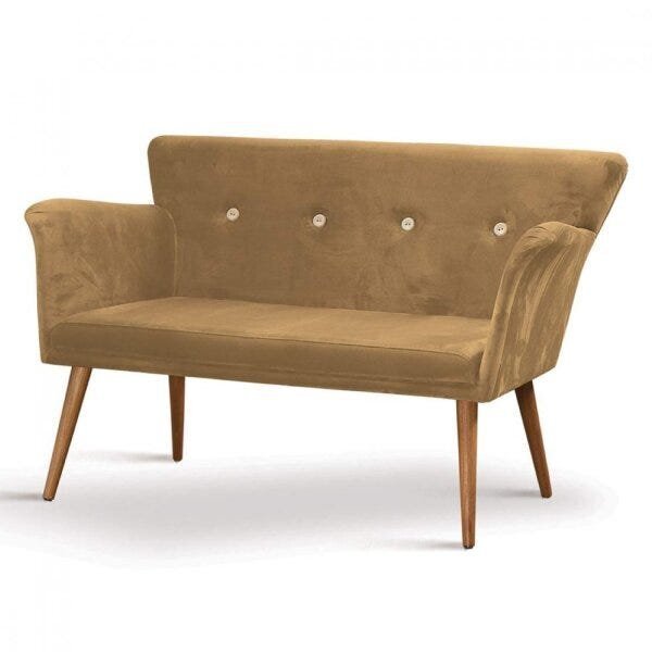 Sofá 2 Lugares Mickey Daf Mobiliário Dourado