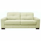 Sofá 2 Lugares Milão 150cm Couro Off White - Gran Belo