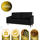 Sofá 2 Lugares Millenium Pés Em Madeira Linho Rustico 1,40m Z