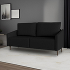 Sofá 2 Lugares Millenium Pés Em Madeira Linho Rustico 1,40m Z