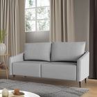 Sofá 2 Lugares Millenium Pés Em Madeira Linho Rustico 1,40m Z